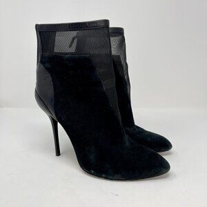 Elie Tahari Black Naila Suede Mesh Ankle Boots Booties Size 8